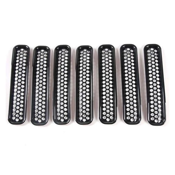 Honeycomb Mesh Front Grill Inserts Kit for 1997-2006 For Jeep For Wrangler TJ & Unlimited - (7PCS)
