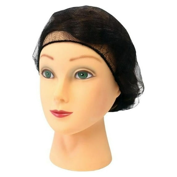 MMBM 21" Black Disposable Hair Nets Honeycomb Nylon Honeycomb 2000 Pcs