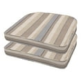 thumbnail image 1 of Honeycomb Outdoor Stripe Taupe Rounded Seat Cushion (2-Pack), 1 of 6