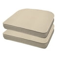 thumbnail image 1 of Honeycomb Outdoor Textured Solid Almond Rounded Seat Pad (2-Pack), 1 of 6