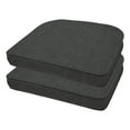 thumbnail image 1 of Honeycomb Outdoor Textured Solid Charcoal Grey Rounded Seat Pad (2-Pack), 1 of 6