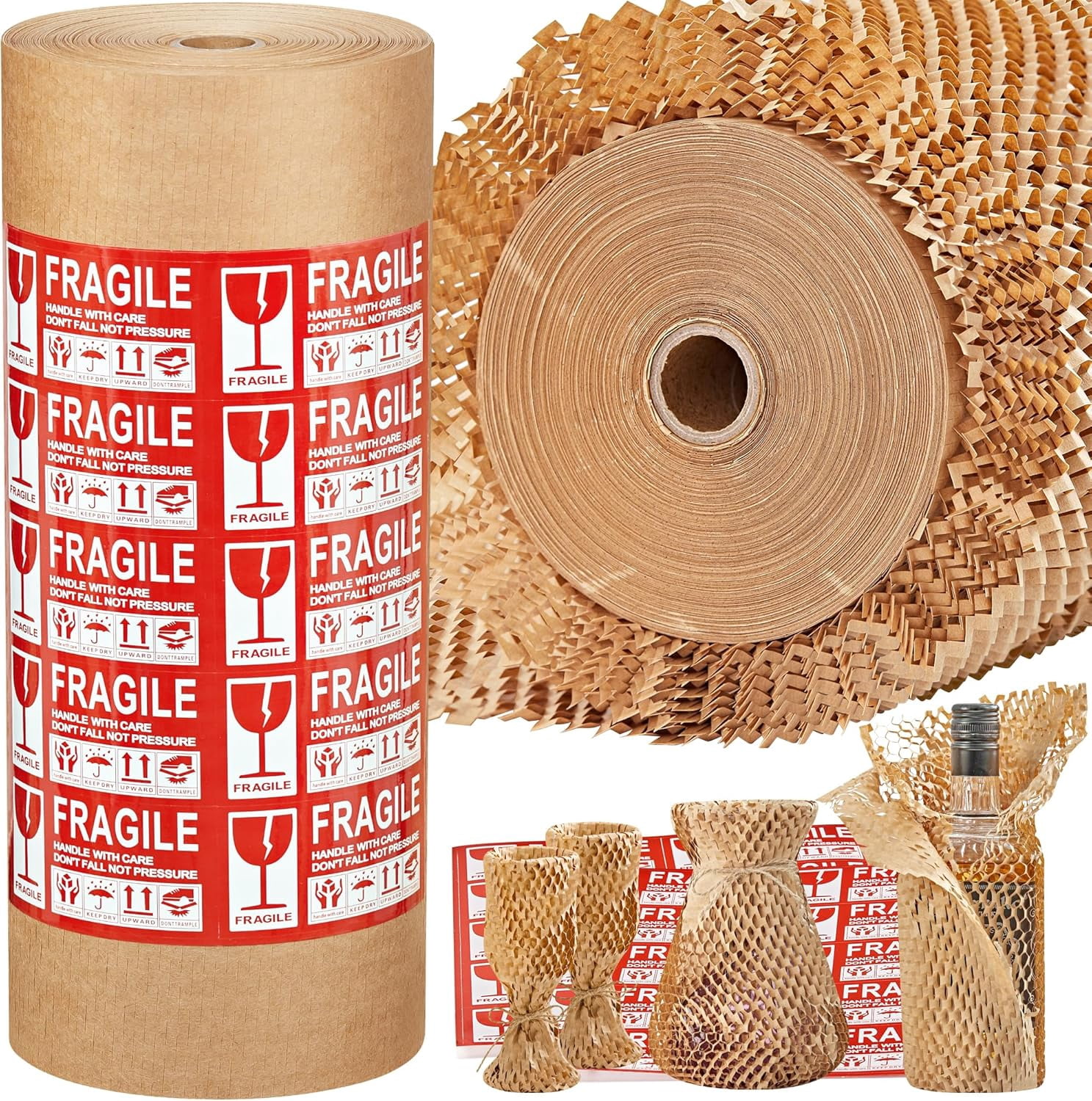 Honeycomb Packing Paper, 15 * 400' Wrap for Packing/Shipping/Moving ...