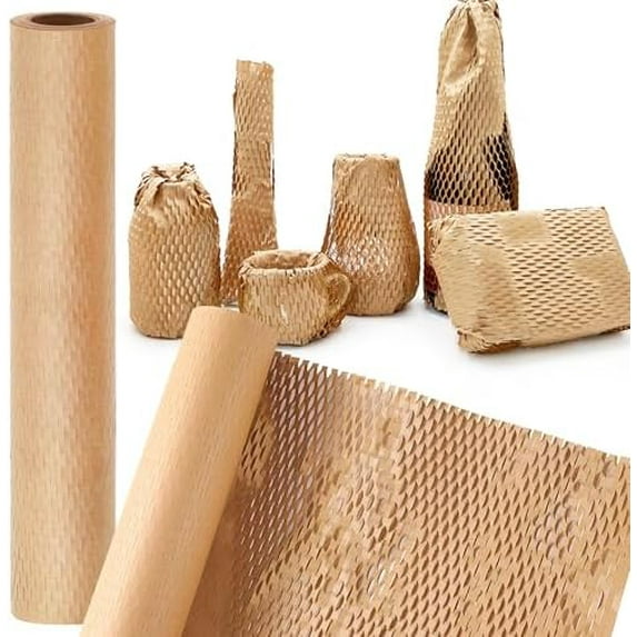 Honeycomb Packing Paper 15"x550" Packing Paper Substitute Alternative for Moving Shipping Wrapping Eco Protective Packaging Material Bubble Paper Wrapping Protective Roll