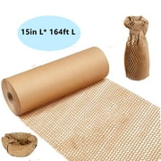 Honeycomb Packing Paper,15in Wx 164ft L Bubble Cushioning Wrap for Moving，Biodegradable Gifts Wrapping Paper