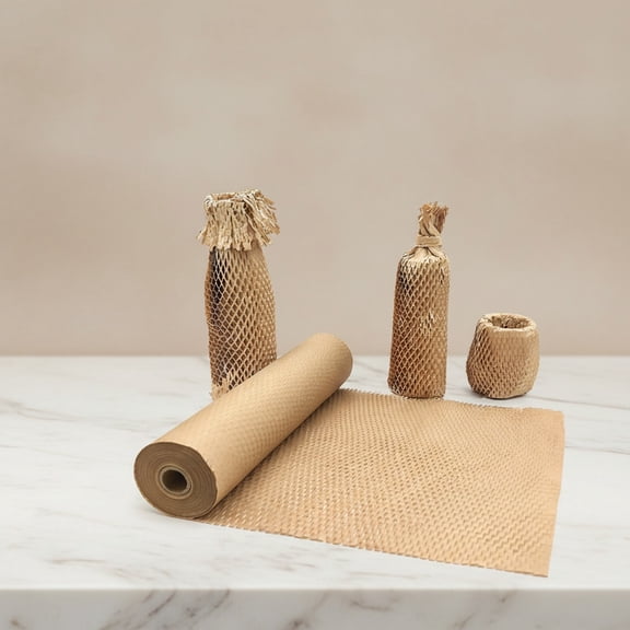 Honeycomb Packing Paper, Packing Paper Substitute Alternative for Bubble Cushioning Wrap for Moving Shipping Packaging, Recyclable Moving Supplies Bubble Packing Wrap Protective Roll