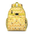 thumbnail image 1 of Honeycomb Pattern Waterproof Backpack - Breathable Padded Book Bag for School, Travel & Daily Commute, 1 of 5