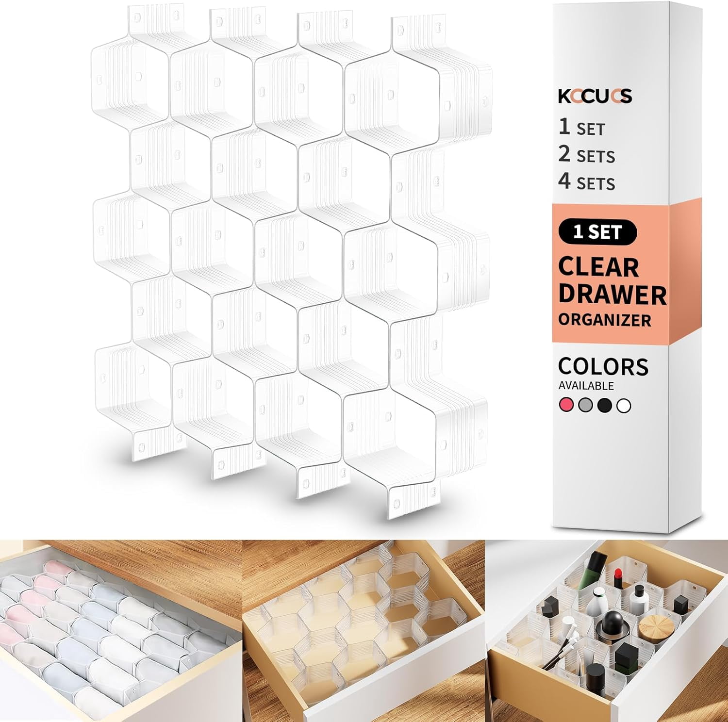 Craft Seperator Honeycomb Separator Adjustable Drawer Organizer Divider for Underwear ...