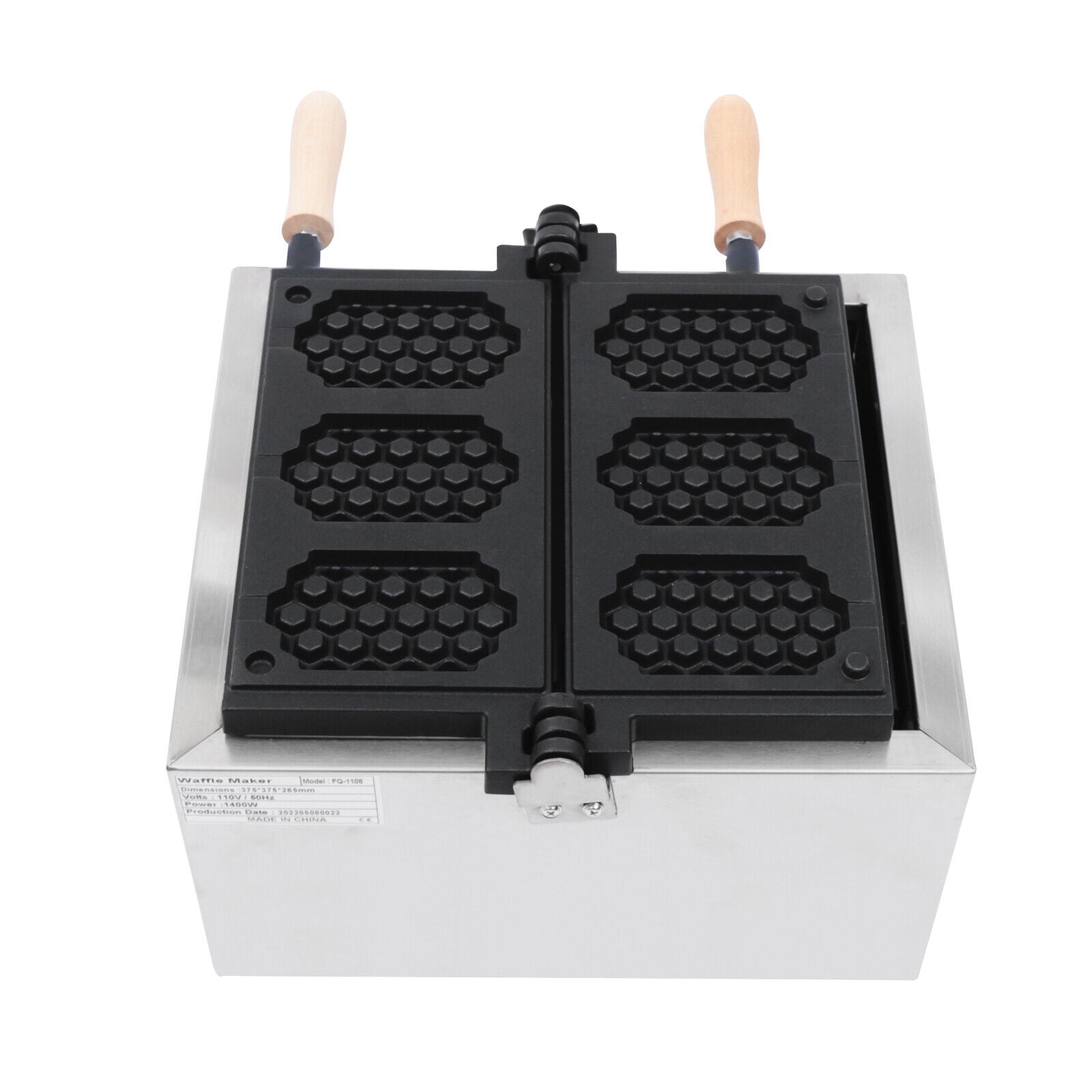 Honeycomb Shape Waffle Maker, Holding 3 Waffles Countertop Waffle Maker Baker, 1400W 14.96*16.54*16.54in Electric Waffle Maker Machine for Commercial Household