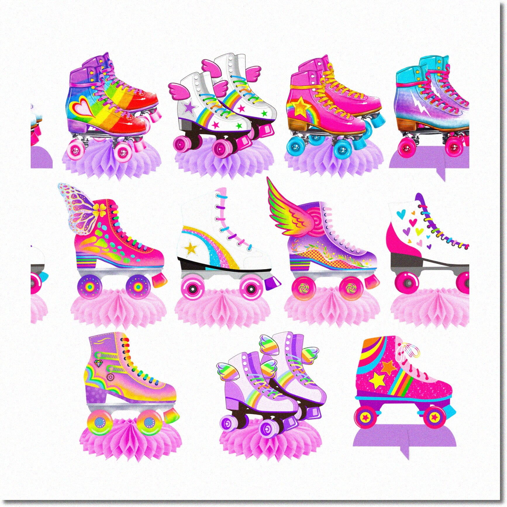 Skate Centerpieces 11pcs Roller Skating Table Decorations