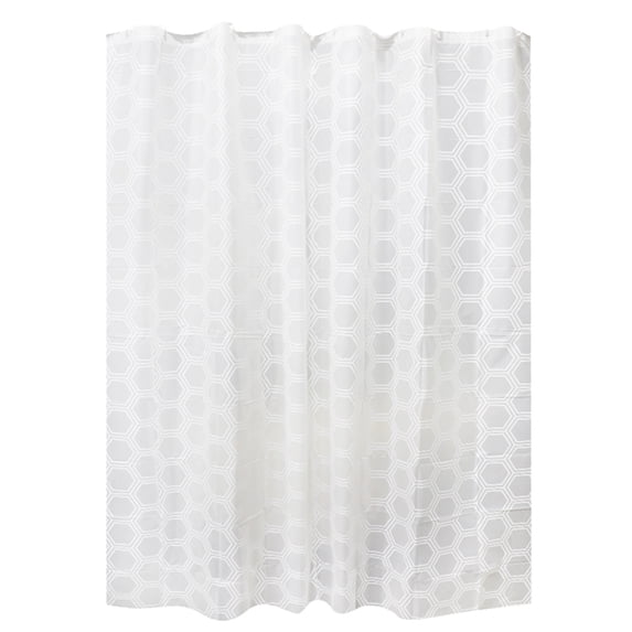Honeycomb Stall Waterproof PEVA Shower Curtain Liner with Durable Eyelet Hang Holes for Bathroom, 71" W x 79" H