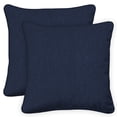 thumbnail image 1 of Honeycomb Textured Solid Indigo Blue Square Toss Pillow Slipcover (2-Pack), 1 of 8
