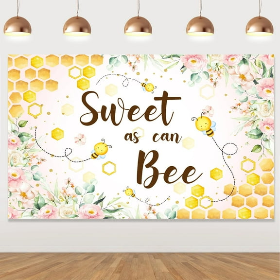 Honeycomb Theme Photography Background, Sweet As Can Bee, Baby Shower Backdrop, Party Decorations Supplies