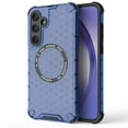 thumbnail image 1 of Honeycomb Transparent Case for Samsung Galaxy S24 Plus, Compatible with MagSafe Accessories Wireless Charging Slim Anti-Scratch Shockproof Dual Layer Cover Case for Samsung Galaxy S24 Plus - Blue, 1 of 1