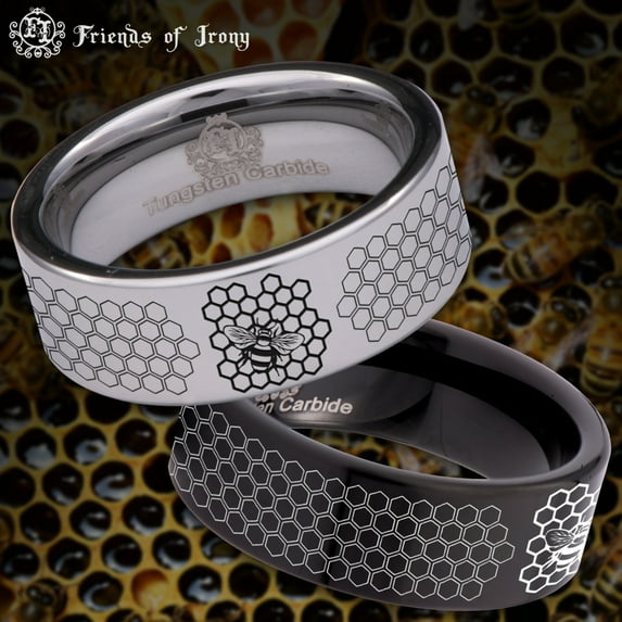 Honeycomb Tungsten Carbide Ring
