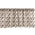 thumbnail image 1 of Ambesonne Honeycomb Valance Pack of 2, Modern Geometric Style, 54"X12", Pale Pink and Pale Brown, 1 of 2