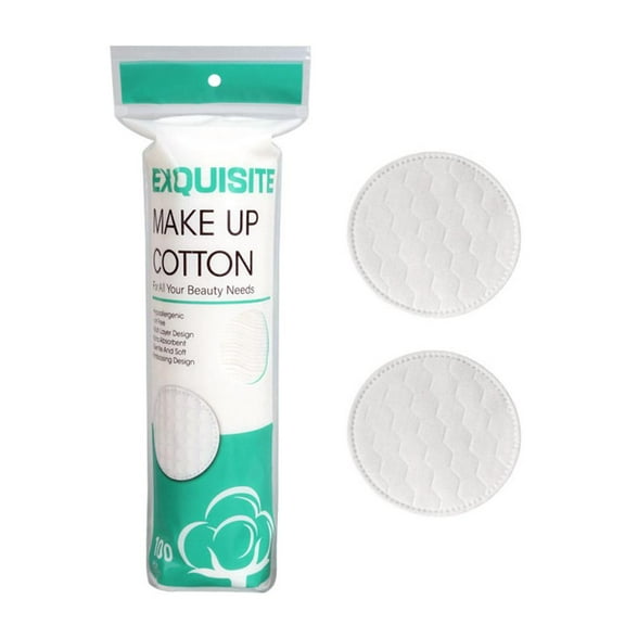 Honeycomb pattern (pure cotton) (B)$Round cosmetic cotton 100 pieces double-sided embossed pure cotton makeup remover cotton pads thickened