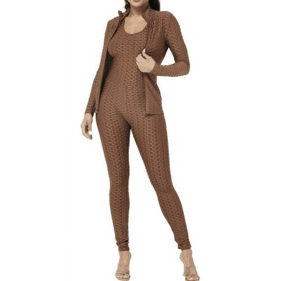 Honeycomb poly Jacquard Jumpsuit