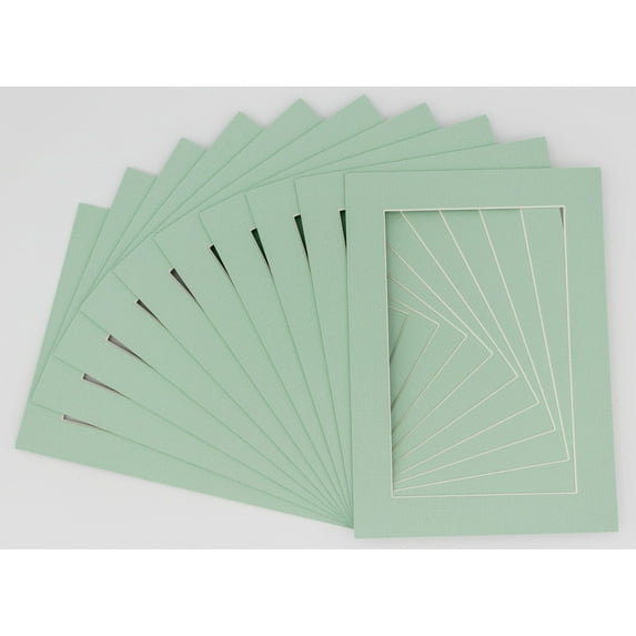Honeydew Acid Free 18x24 Picture Frame Mats with White Core Bevel Cut for 13x19 Pictures - Fits
