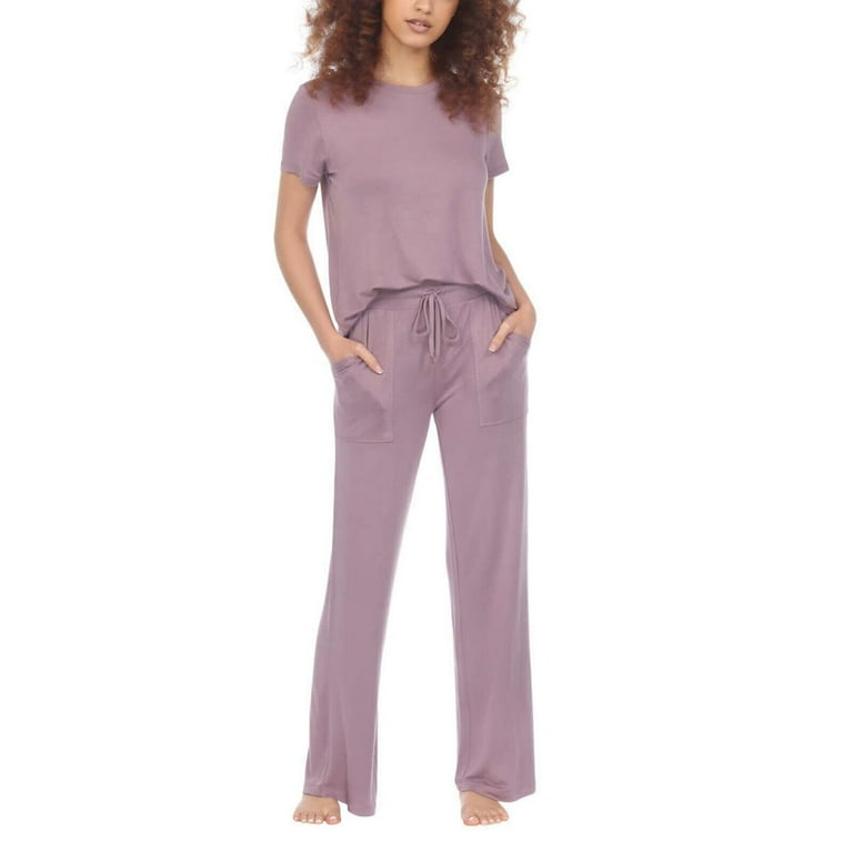 Honeydew Intimates Women s 2 Piece Pajama Ultra Soft Tee Pants PJ Lounge Set Walmart