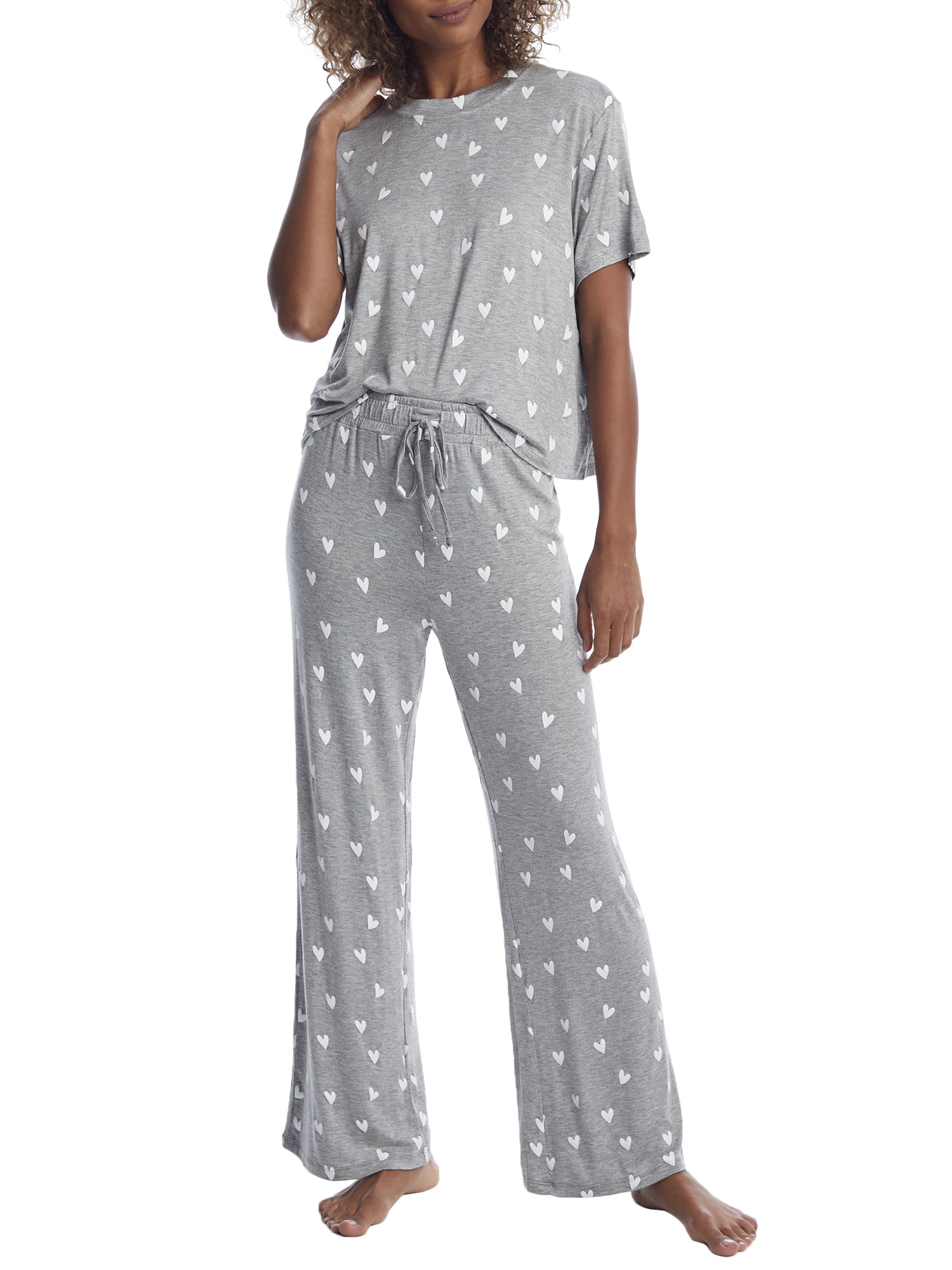 Honeydew Intimates Womens Hearts All American Knit Pajama Set  Style-33982-HEART 
