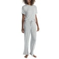 thumbnail image 1 of Honeydew Intimates Womens Striped All American Knit Pajama Set Style-33982-IVORY, 1 of 2