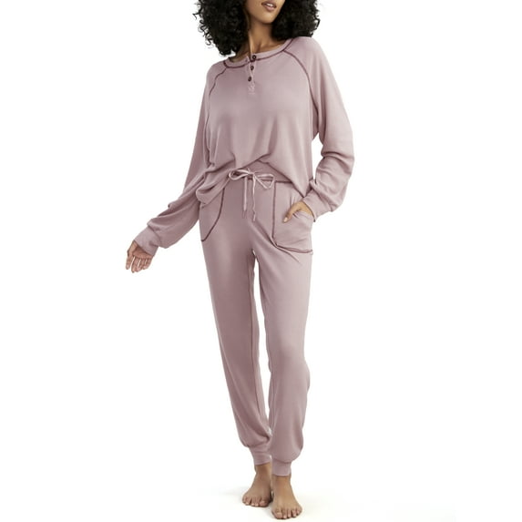 Honeydew Intimates Womens Waffle Knit Pajama Set Style-27943