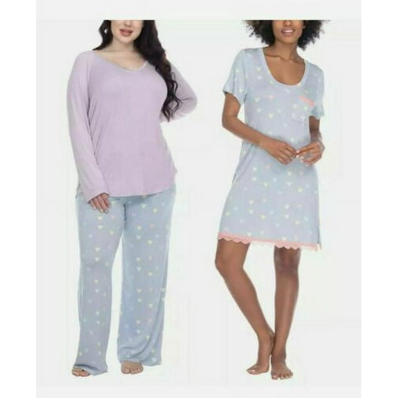 Honeydew Ladies' Palazzo Pajama Set, 3-piece (Purple, Medium)
