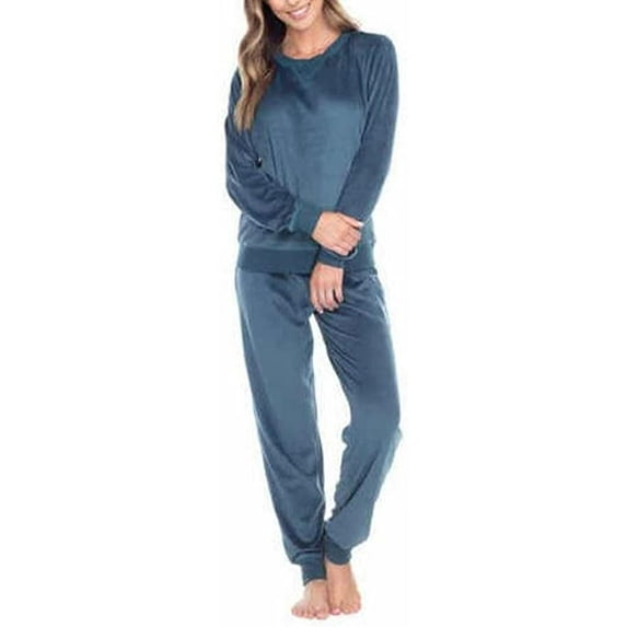 Honeydew Ladies' Velour Lounge Set (Hunter, X-Small)