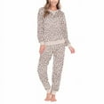 thumbnail image 1 of Honeydew Ladies' Velour Lounge Set (Natural Leopard, Small), 1 of 4