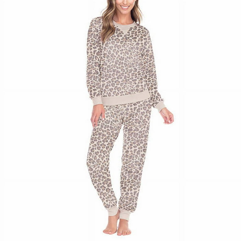 Honeydew Ladies' Velour Lounge Set (Natural Leopard, Small