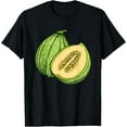 thumbnail image 1 of Honeydew Melon Black Outline T-Shirt100%cotton, 1 of 5