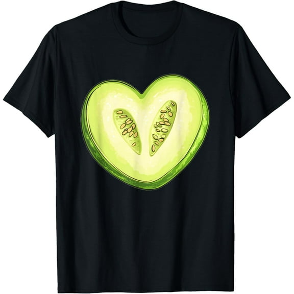 Honeydew Melon In A Heart Shape T-Shirt100%cotton