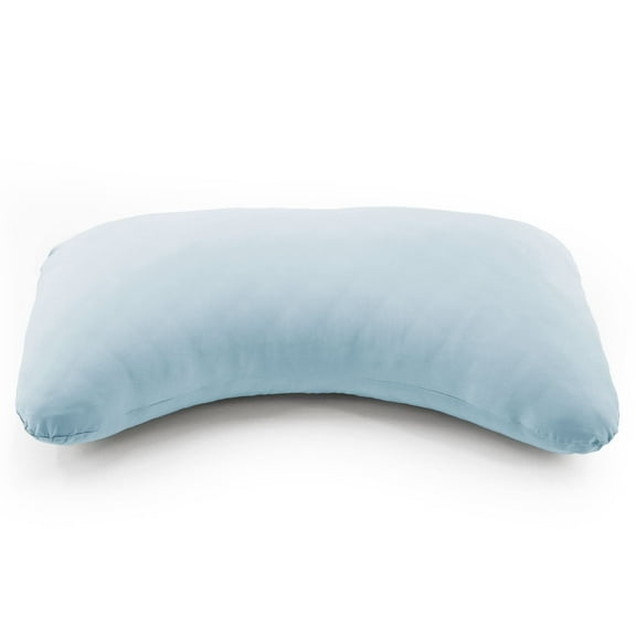 Honeydew Queen Curved Pillowcase Cooling Bamboo Viscose Side Sleeper Cover, Coastal Blue