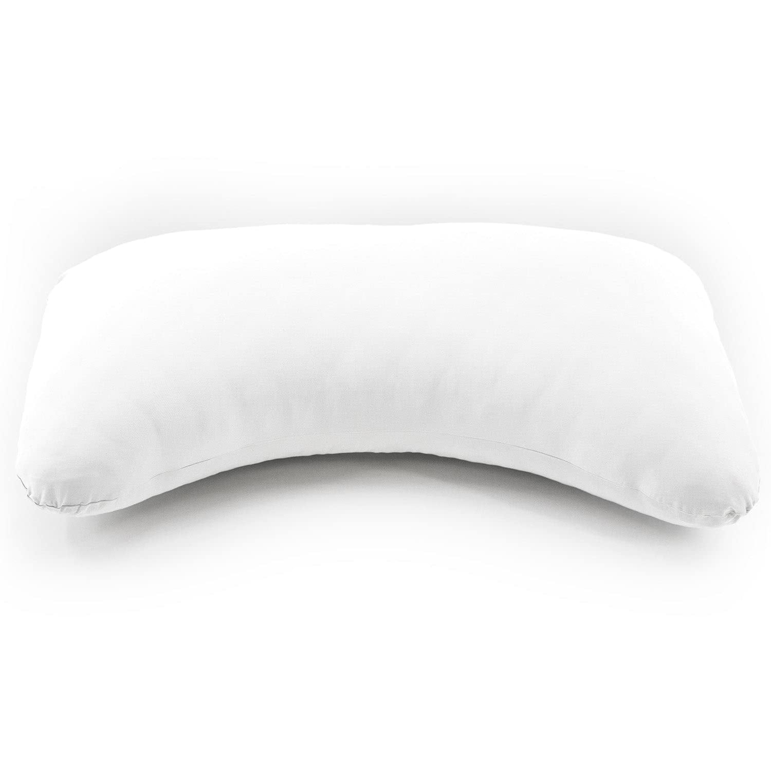 Honeydew Queen Side Sleeper Pillowcase – Cooling Bamboo Viscose Cover for Curved Pillows, Powdered Sugar White
