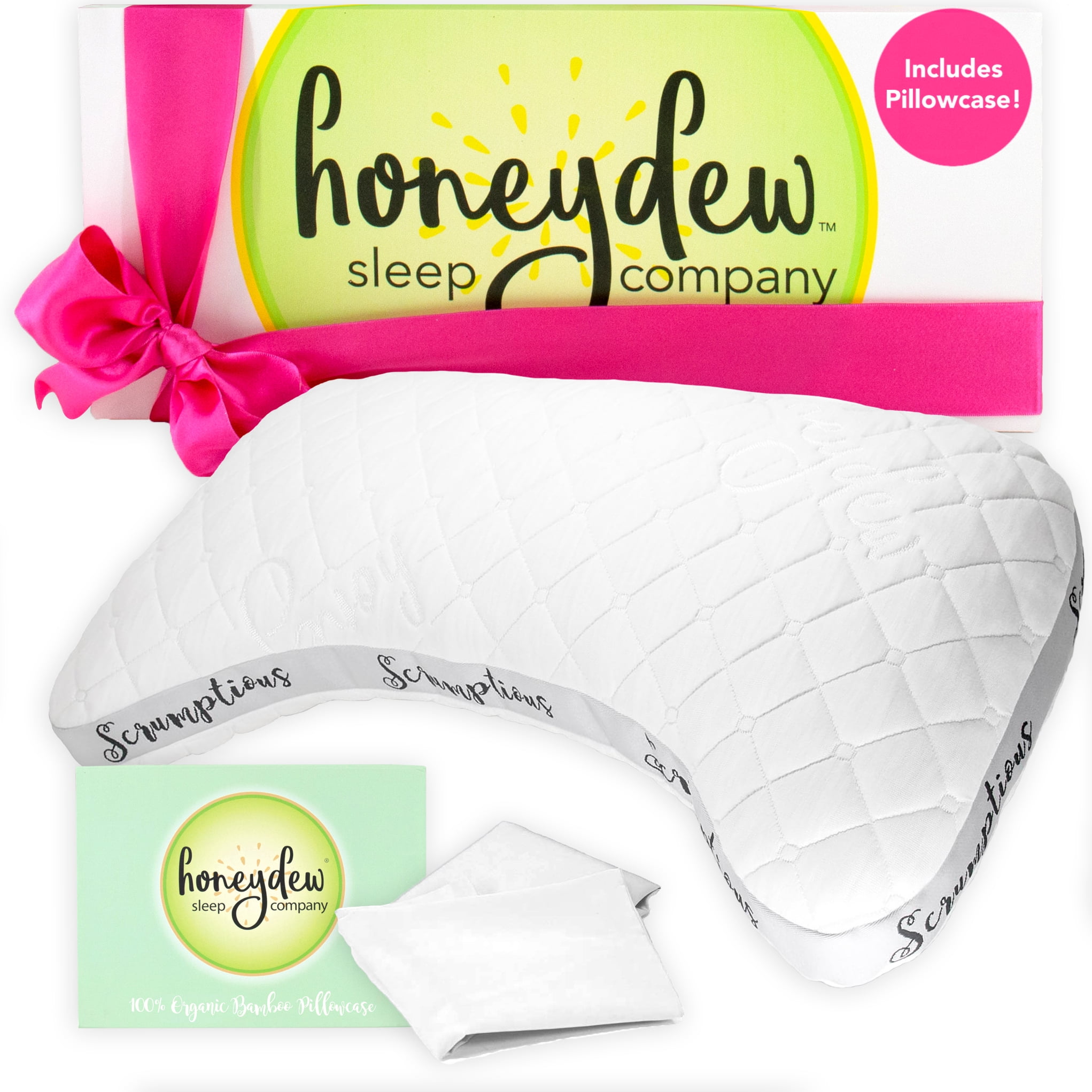 Honeydew Scrumptious Side Pillow with Cooling Copper Infused Memory