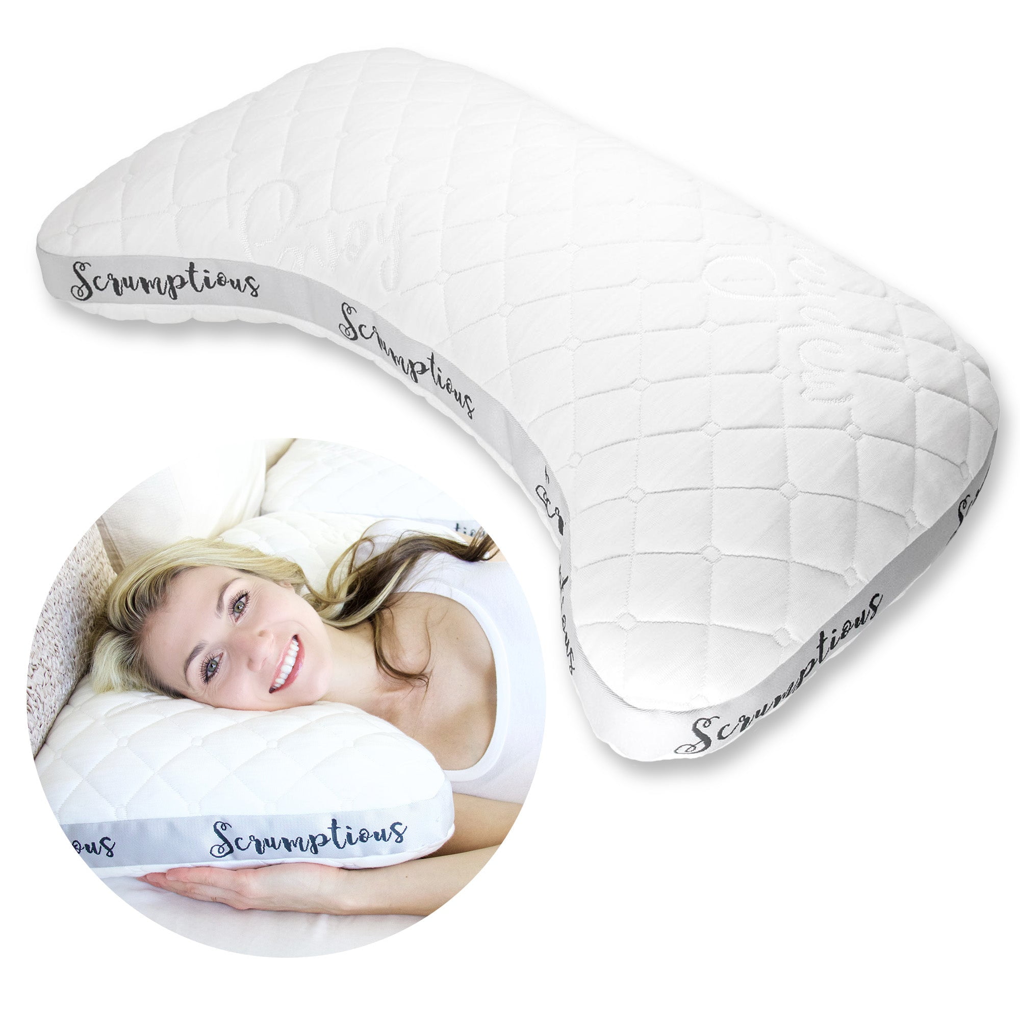 Honeydew Scrumptious Side Pillow with Cooling Copper Infused Memory