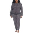 thumbnail image 1 of Honeydew Women's 2X Soft Printed Pajama Lounge Set, Gray, 1 of 4