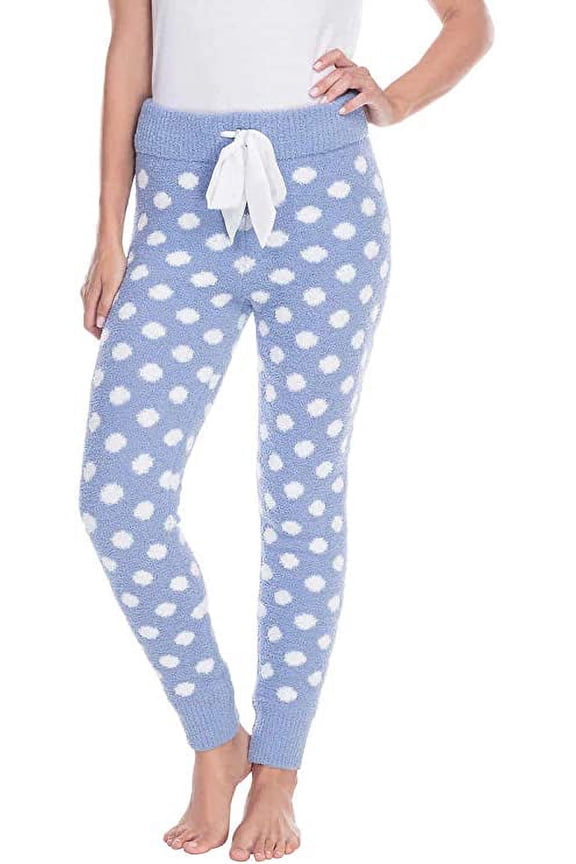 Honeydew Women's Chenille Loungewear Jogger Pants, Snowfall Dots Medium - NEW