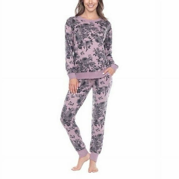 Honeydew Women’s Hacci Lounge PJ Set, 2-Piece Size: S, Color: Amethyst Floral