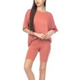 thumbnail image 1 of Honeydew Women's Relaxed Cotton Jersey Tee & Bike Shorts Lounge Set for Versatile Comfort, 1 of 3