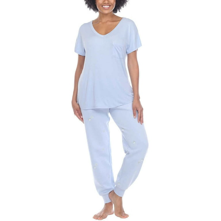 Honeydew Women s Super Soft 2 Piece Lounge PJ Set Size M Color Paws Walmart