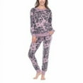 thumbnail image 1 of Honeydew Womens 2 Piece Pajama Set Purple Gray Floral Large, 1 of 2