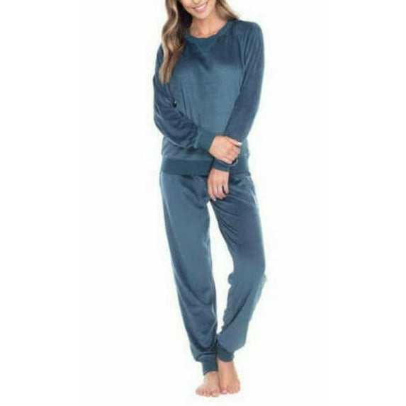 Honeydew's Women's Super Soft Fleece Lounge Set (Hunter, X-Large)