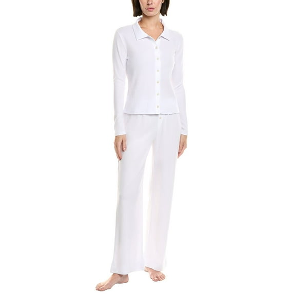 Honeydew womens 2pc Coffee Club Long Set, s, White