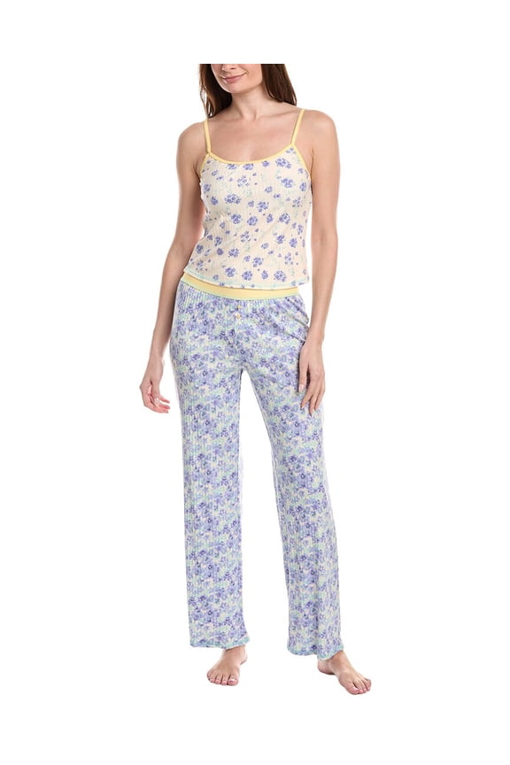 Honeydew womens 2pc Cuddle Crew Cami Pant Set, s, White