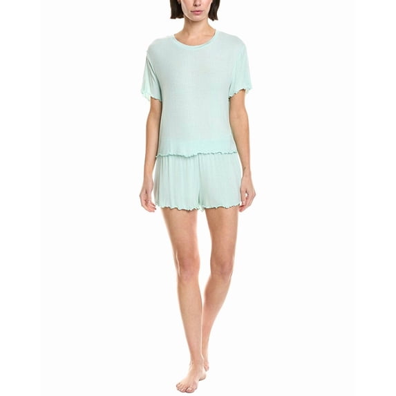 Honeydew womens 2pc Dreamland Shortie Set, l, Green