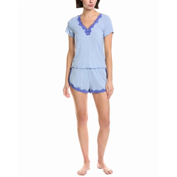 Honeydew womens 2pc Wind Down Shortie Set, XL, Blue