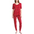 thumbnail image 1 of Honeydew womens  Intimates 2pc Happy Place Pajama Set, XL, Red, 1 of 1