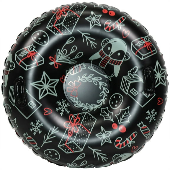 Honeydrill 47" Snow Tube Inflatable Snow Sled with Heavy Duty PVC and Handles