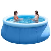 Honeydrill 5.9 ft x 29 in Above Ground Inflatable Pools, Top Ring Round Pool, Blue